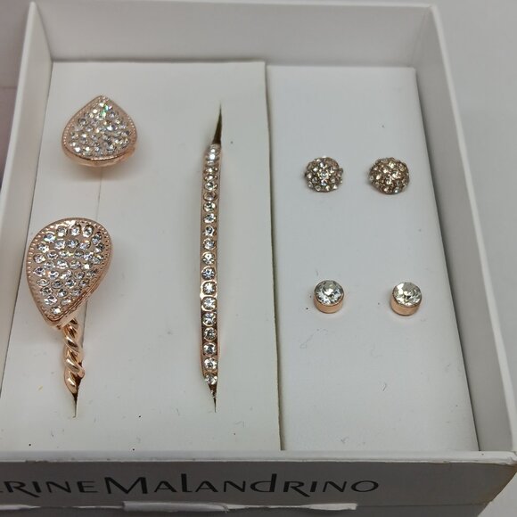 Catherine Malandrino CMO5178 Women's 34mm Rose Tone Watch + Jewelry Sample Set - Picture 10 of 11